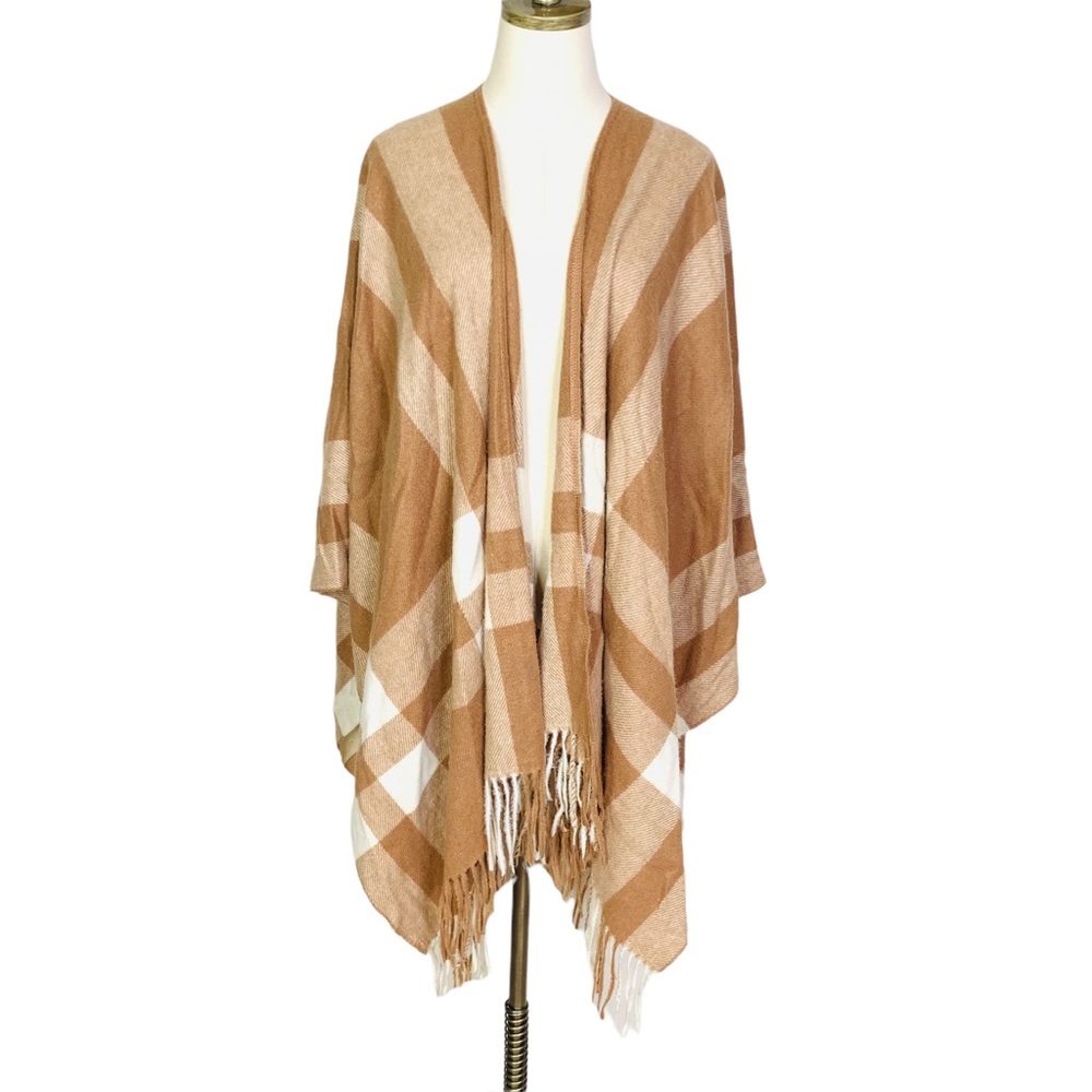 Breezy Lane Shawl Wrap Poncho Sweater OS SUPER SOFT 3389